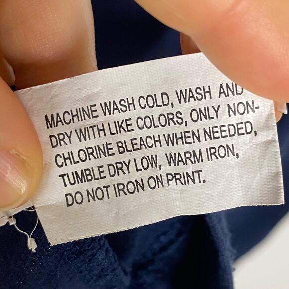 Y2K Old Navy Mens Long Sleeve T Shirt Size XL Navy Blue Crew Neck Preppy - Picture 5 of 9